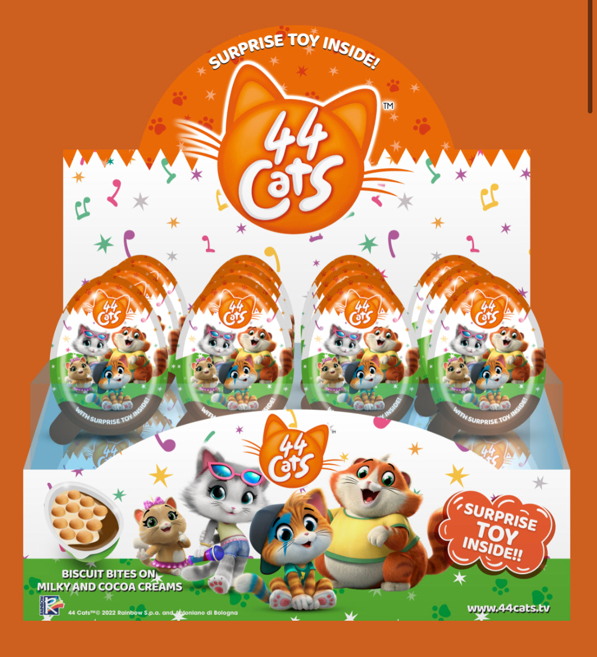 44 Cats Chocolate Egg 24pk