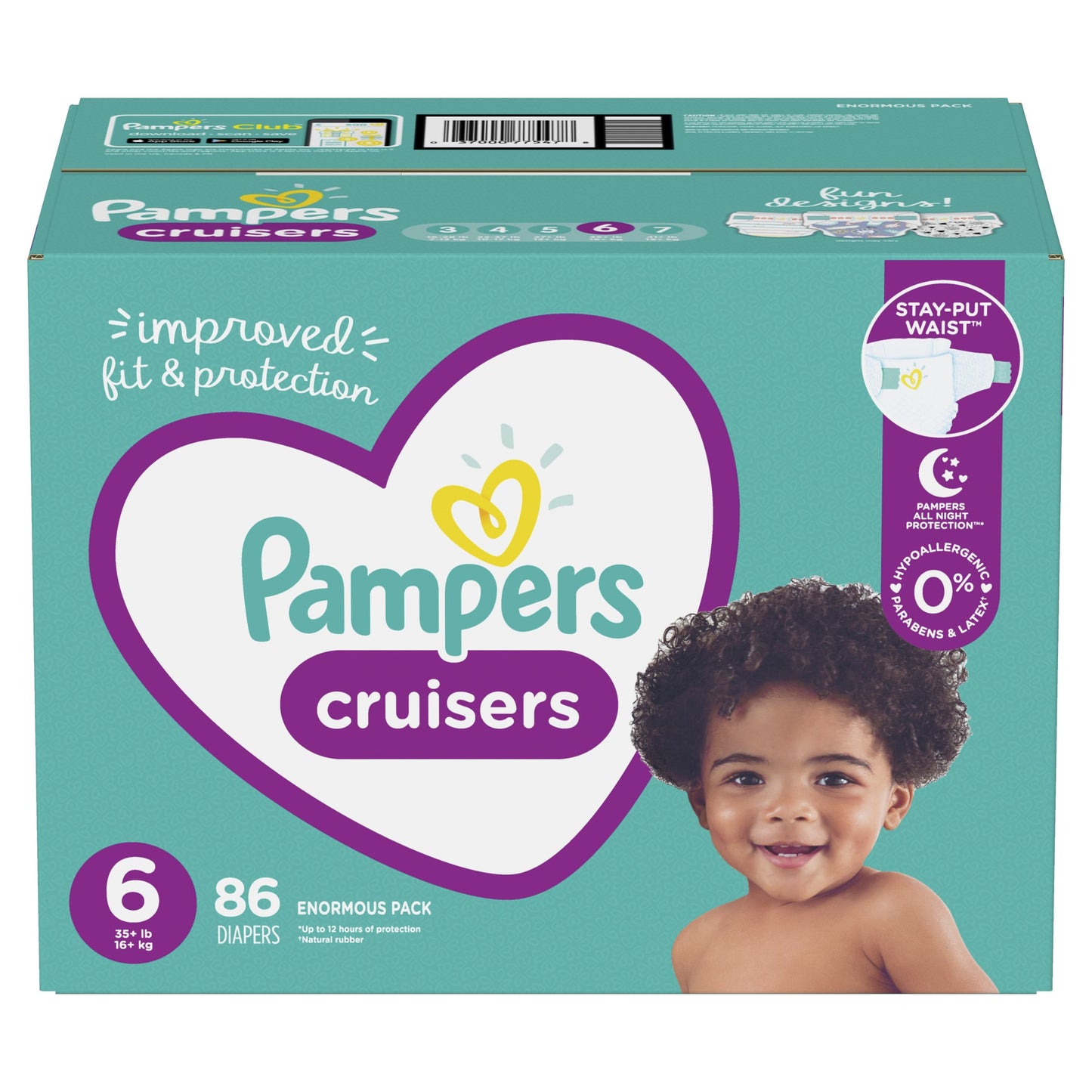 Pampers Diapers - Cruisers - Size 6 - 86 Ct