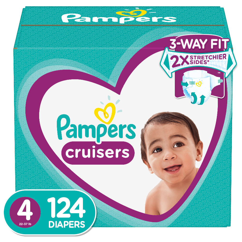 Pampers Diapers - Cruisers - Size 4 - 124 Ct