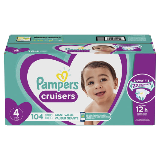 Pampers Diapers - Cruisers - Size 4 - 104 Ct