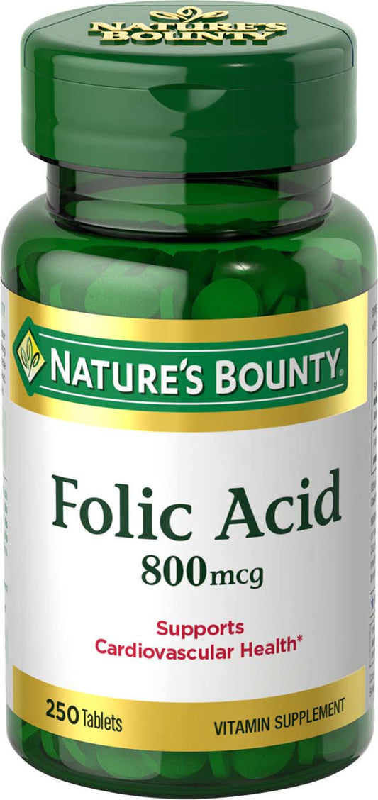 Nature's Bounty - Folic Acid 800 Mcg - 250 Tablets