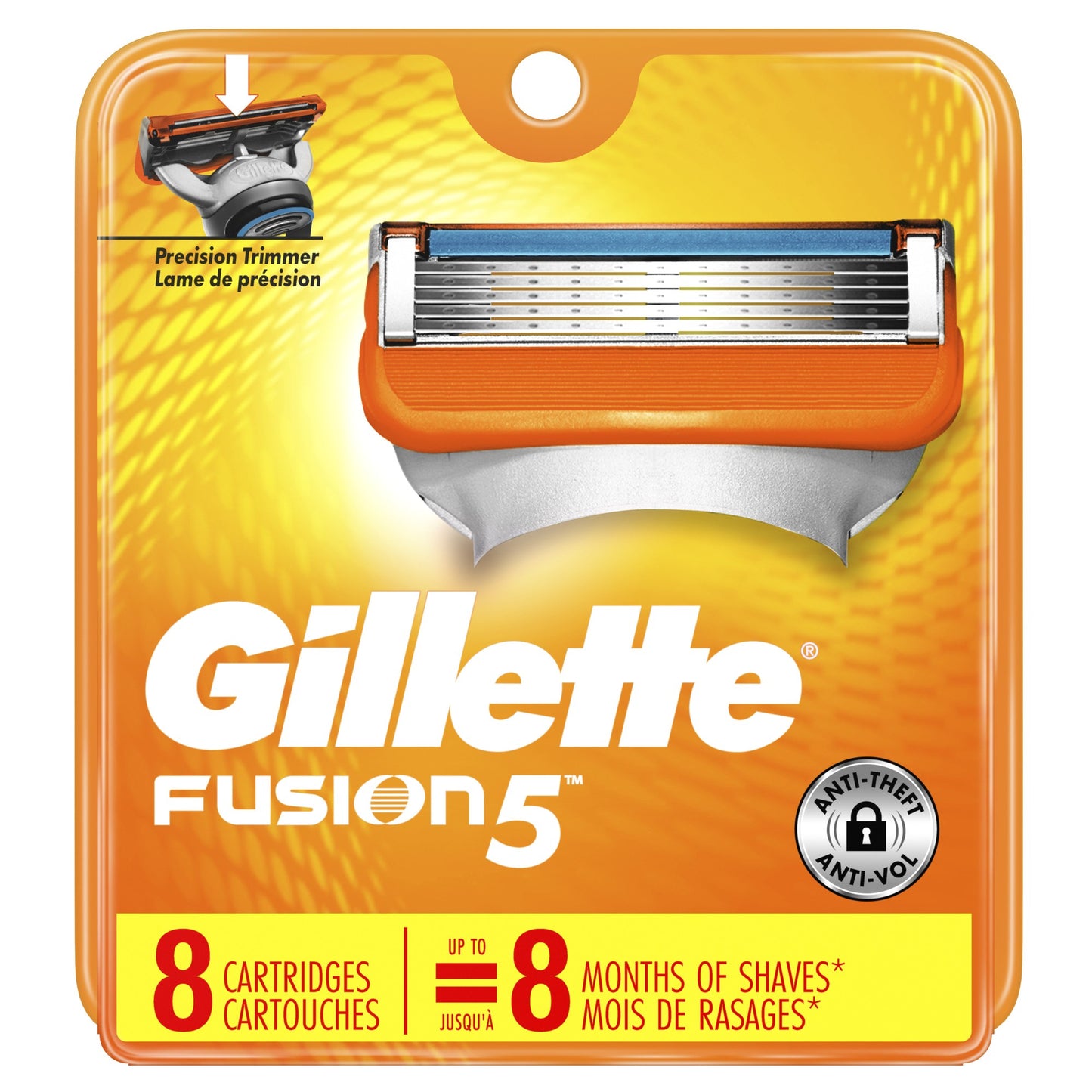 Gillette Blade Refill - Fusion5 Power - 8 Cartridges