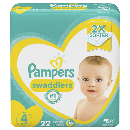 Pampers Diapers - Swaddlers Size 4 4X22