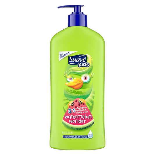 Suave Shampoo - Kids 3In1 - Watermelon Wonder - 18 Fl Oz