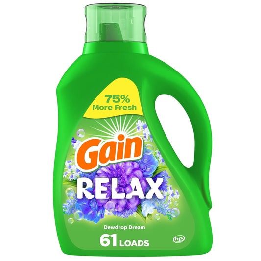 Gain Liquid Detergent - Relax Dewdrop Dream - 88 Floz