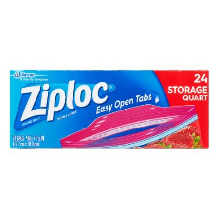 Ziploc - Food Storage  Qt 24 Ct 12Pk