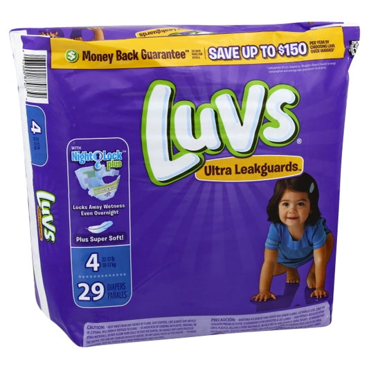 Luvs Diapers - Ultra Leakguards - Size 4 - 29 Ct