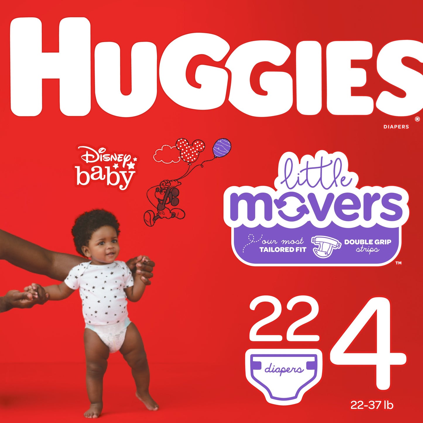 Huggies Diapers - Little Movers - Size 4 - 22 Ct