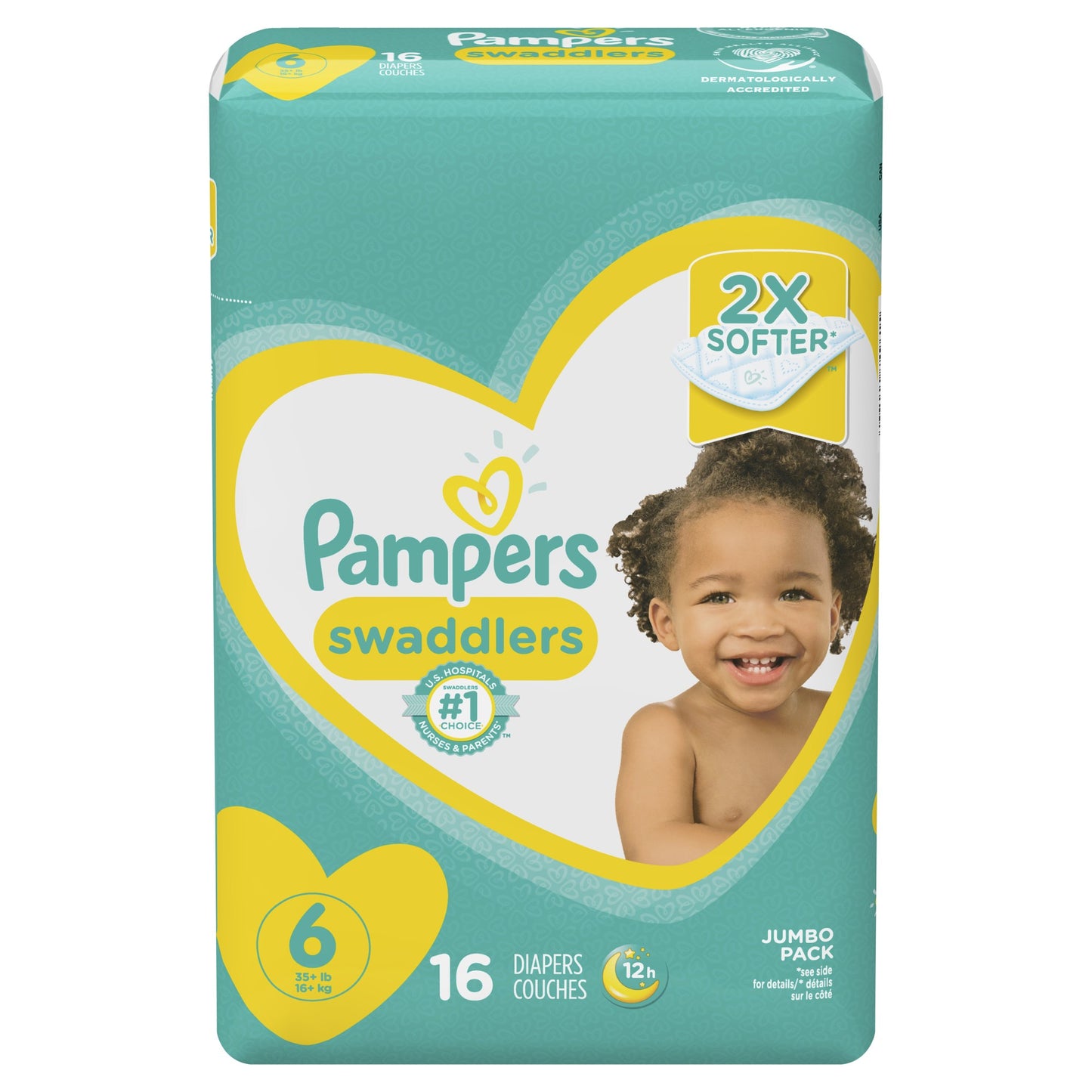 Pampers Diapers - Swaddlers - Size 6 - 16 Ct