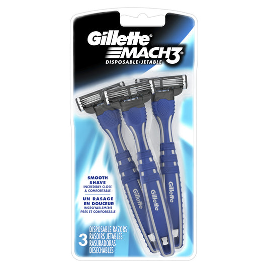 Gillette Disposable Razors - Mach3 - 3 Ct