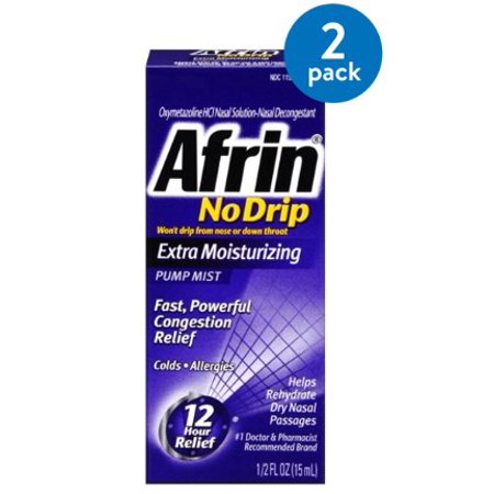 Afrin - Congestion Relief - No Drip Extra Moisturizing - 0.5 Oz