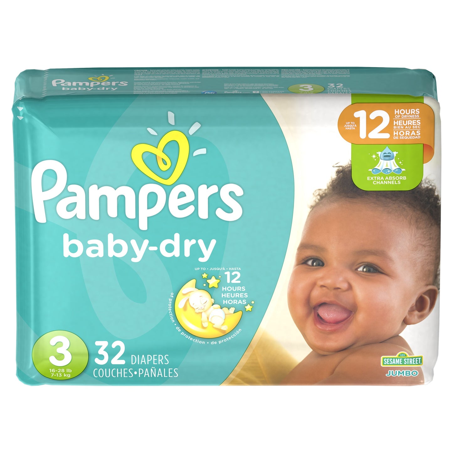 Pampers Diapers - Baby Dry - Size 3 - 32 Ct