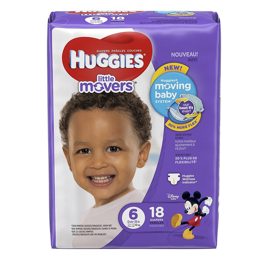 Huggies Diapers - Little Movers Jumbo - Size 6 - 18 Ct