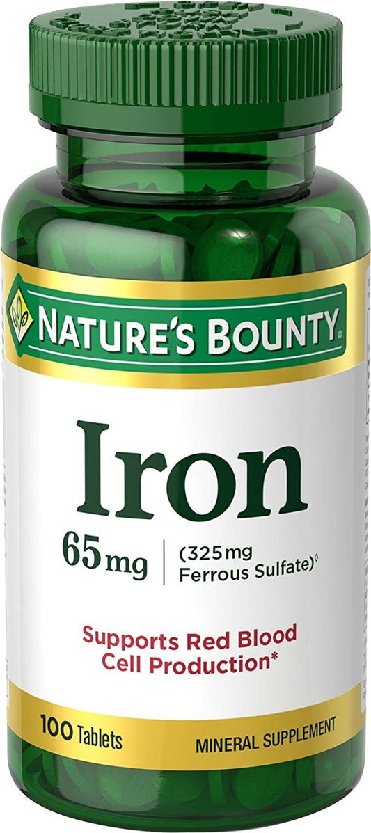 Nature's Bounty - Iron 65 Mg Supports Red Blood Cell Production 100 Tablets