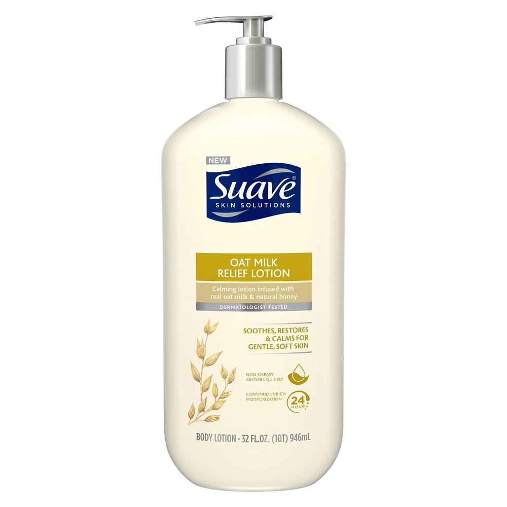 Suave Body Lotion - Skin Solutions - Oat Milk Relief - 32 Oz