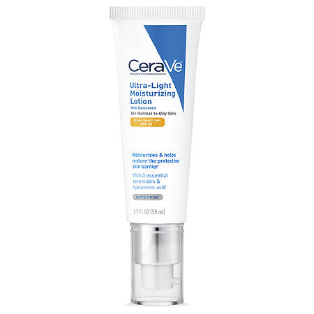 Cerave - Ultra-Light Face Lotion Moisturizer With Sunscreen - Spf 30 - 1.7Oz