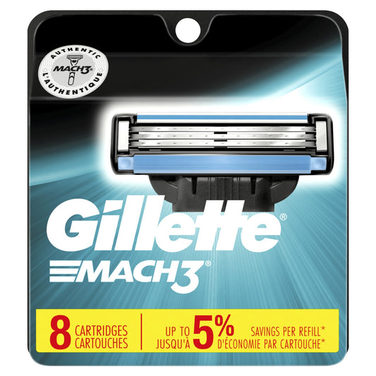 Gillette Blade Refill - Mach 3 - 8 Cartridges