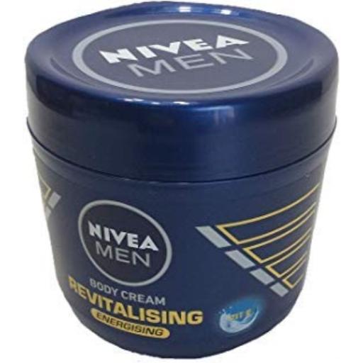 Nivea Body Lotion - Mens Cream Revitalizing Energizing Vit E 400Ml 12/Pk