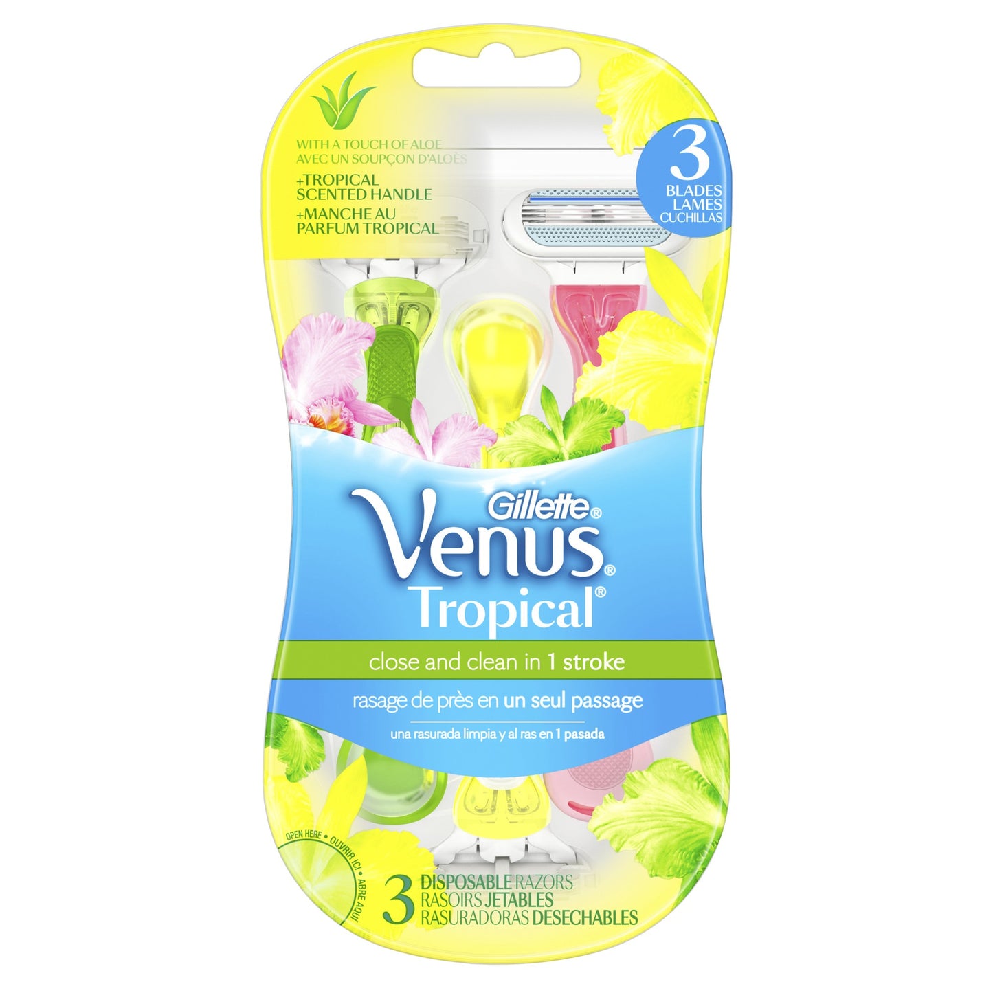 Gillette Disposable Razors - Venus Tropical - 3 Ct