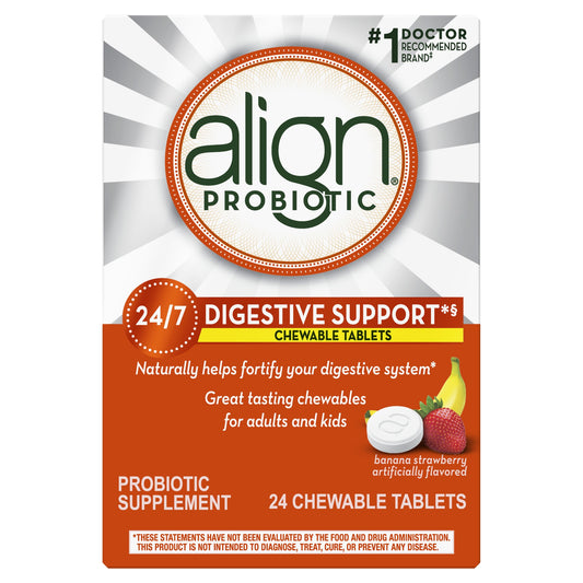 Align Probiotic - Supplement Chewable Bandana Smoothie Flavor 24 Ct