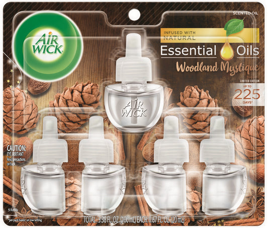 Airwick - Scented Oil Refill - Sandalwood Air Freshener - 5 Pack