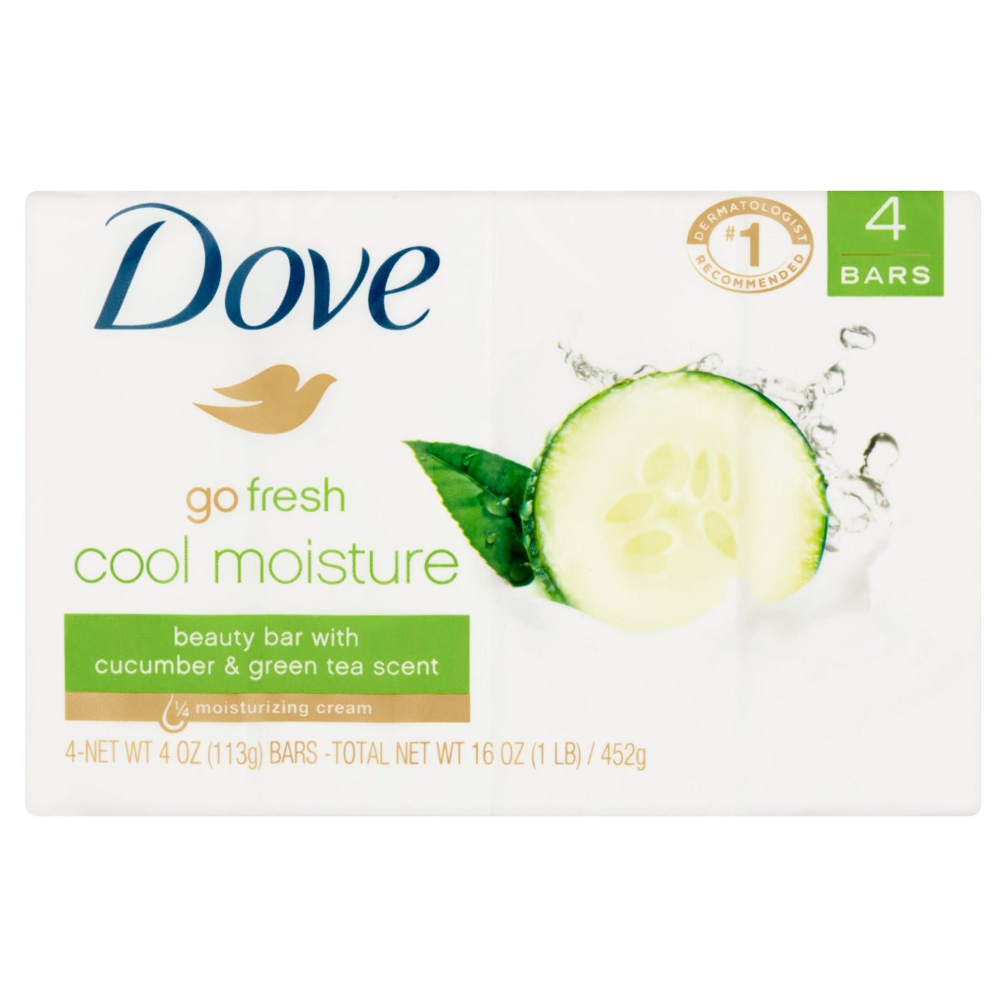 Dove Beauty Bar - Cool Moisture - 3.75 Oz - 4 Ct