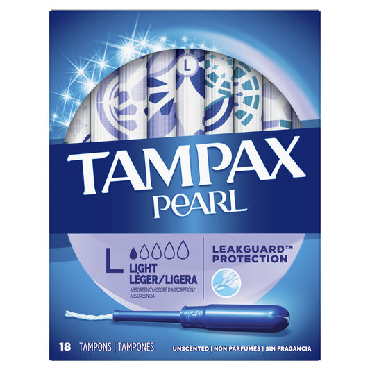 Tampax - Pearl Tampons - Light - 18 Count