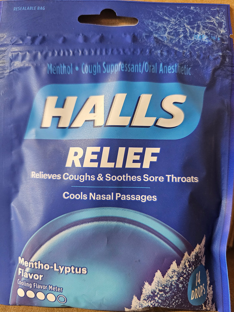 15pk Halls Cough Drop Menthol