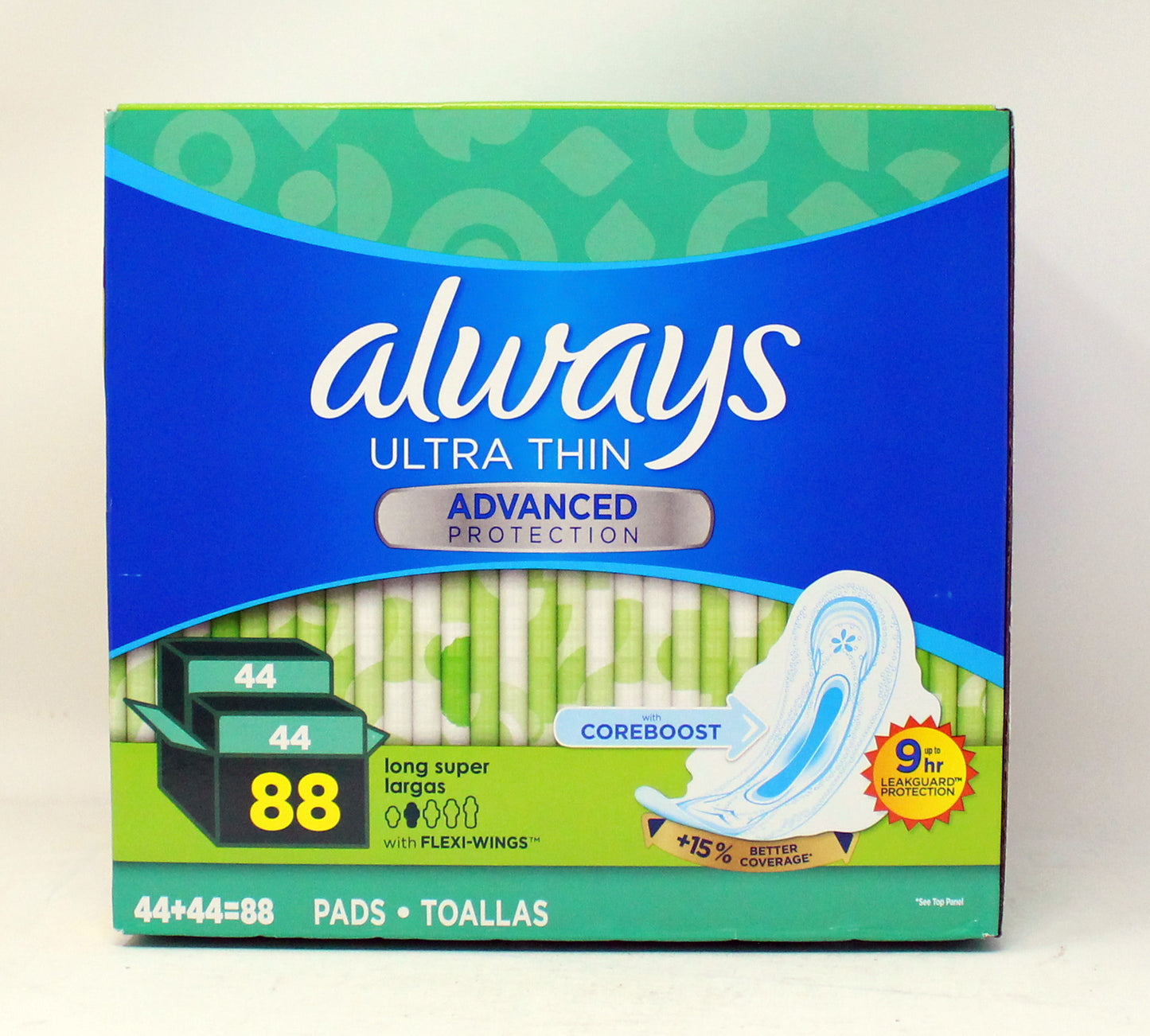 Always - Pads - Ultra Thin - Long Super W/ Wings - 88 Ct