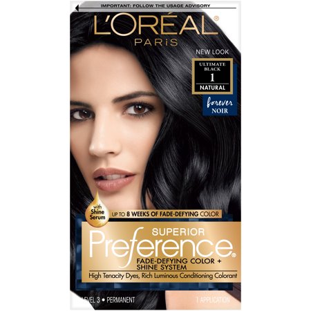 Loreal Hair Color - Preference Core - #1.0 Ultimate Black