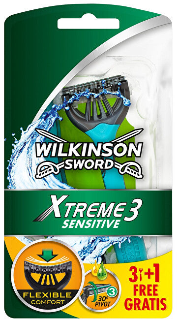 Wilkinson Disposable Razors - Xtreme3 Sensitive - 4 Ct