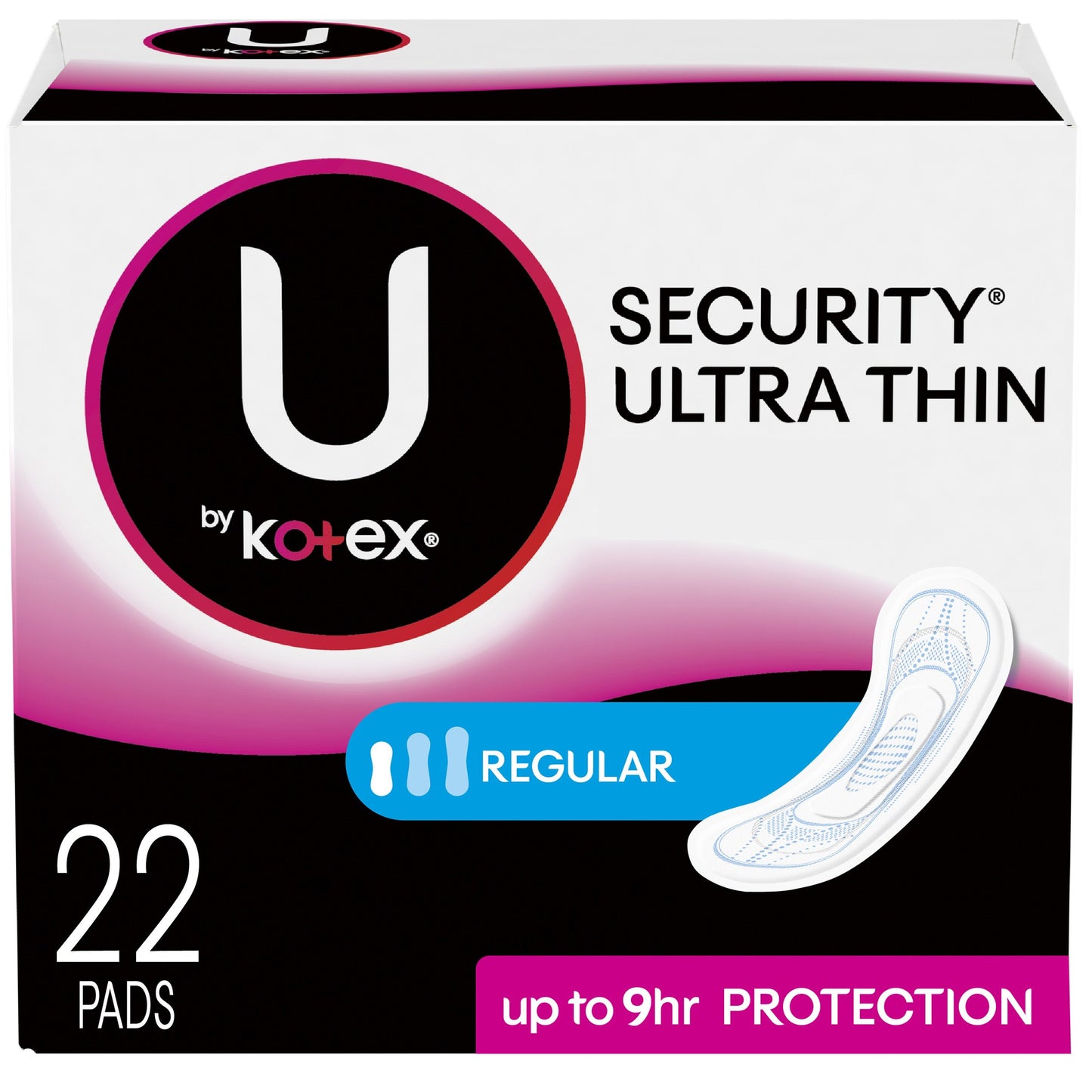 Kotex Pads - Regular - 22 Ultra Thin Pads