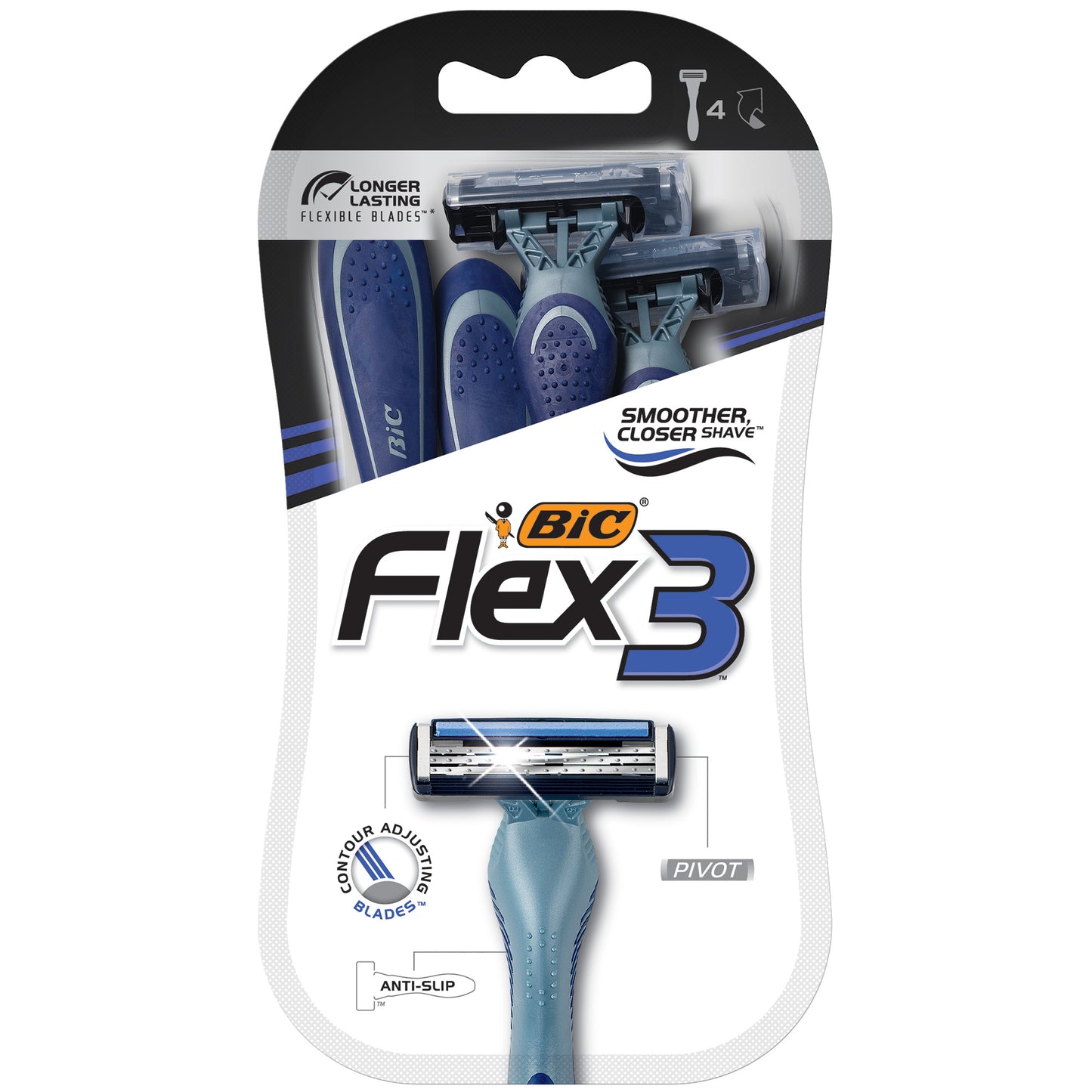 Bic - Disposable Razors - Flex3 - 4 Razors