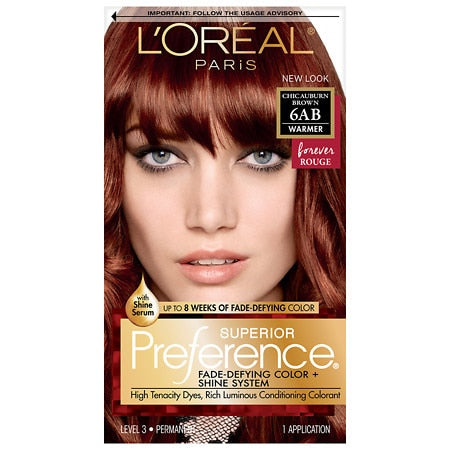 Loreal Hair Color - Preference Core - Pref Chic Auburn Brown 6Ab