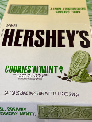 HERSHEY'S Cookies N Mint Bar 1.38oz 24 pack