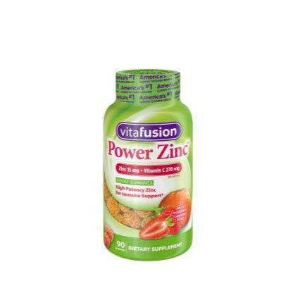 Vitafusion Vitamins - Power Zinc Gummy Vitamin Strawberry Tangerine Flavored - 90Ct