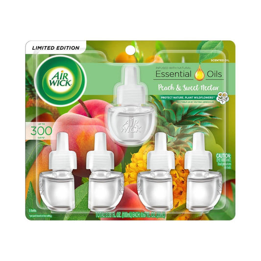 Airwick - Scented Oil Refill - Peach & Sweet Nectar - 5 Pack