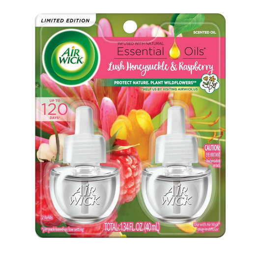 Airwick - Scented Oil Refill - Lush Honeysuckle And Raspberry - 2 Pack