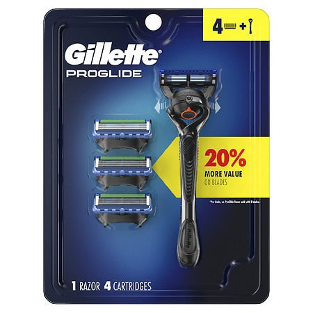 Gillette Razor Set - Proglide - 1 Handle & 4 Cartridges