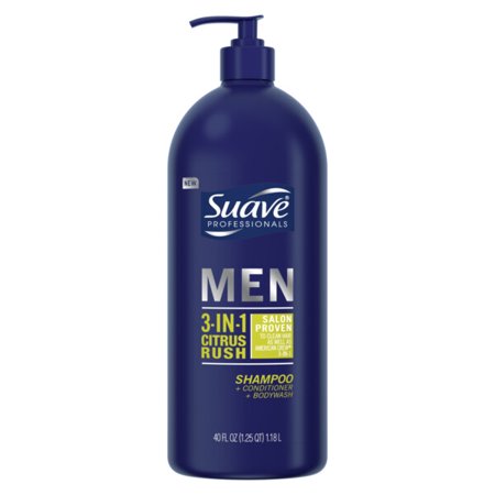 Suave Shampoo - Men 3In1 - Citrus Rush - 40 Fl Oz