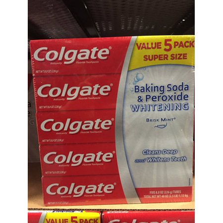 Colgate Toothpaste - Baking Soda And Peroxide Whitening Toothpaste, 5 Pk./8 Oz.