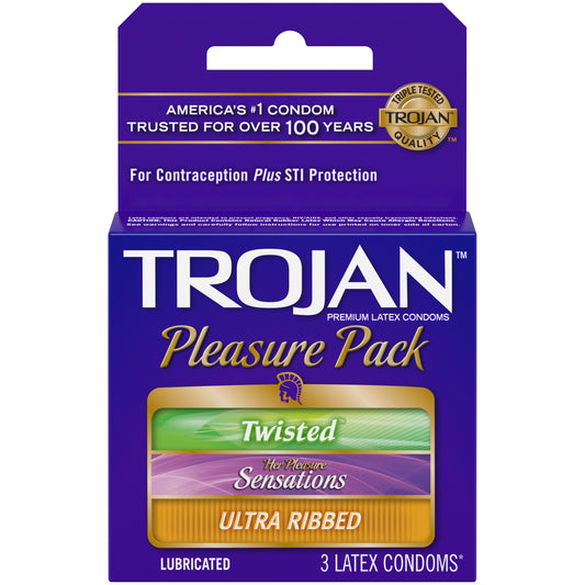 Trojan Condoms - Pleasure Pack 3 Condoms