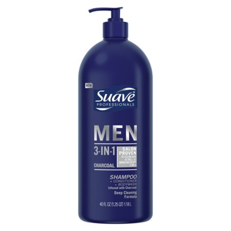 Suave Shampoo - Men 3In1 - Charcoal - 40 Fl Oz