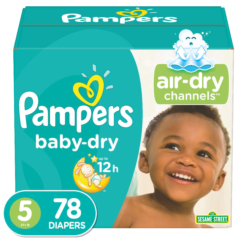 Pampers Diapers - Baby Dry - Size 5 - 78 Ct