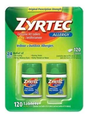 Zyrtec - 24 Hour Allergy Relief - 120 Tablets