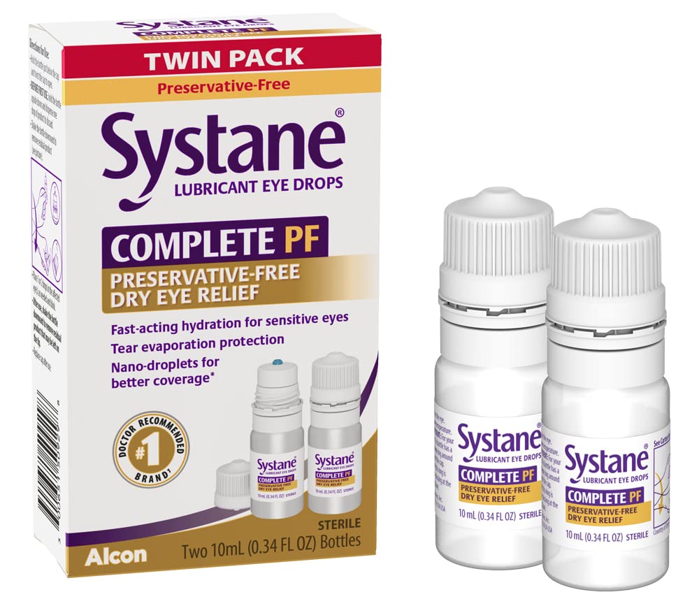 Systane Eye Drops - Complete Pf Dry Eye Relief - 0.34 Floz - Twin Pack