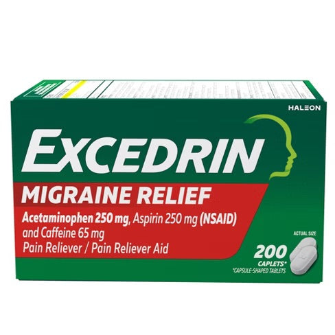 Excedrin - Pain Reliever - Migraine - 200 Coated Caplets