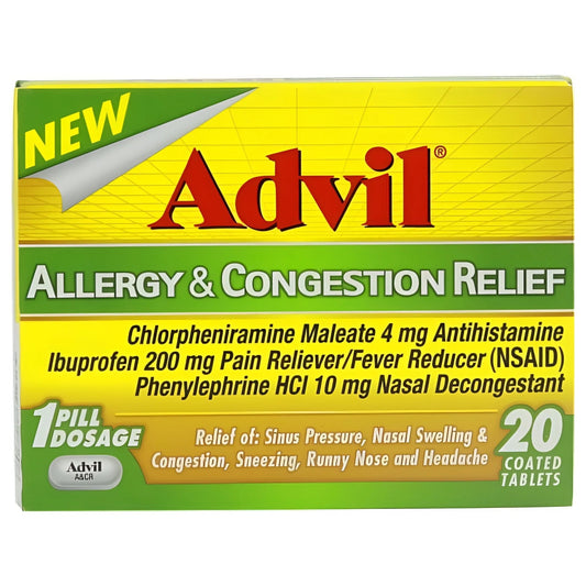 Advil - Allergy & Congestion Relief 20 Ct Tablets