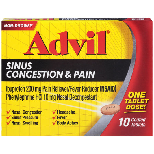 Advil - Sinus Congestion & Pain - 10 Ct