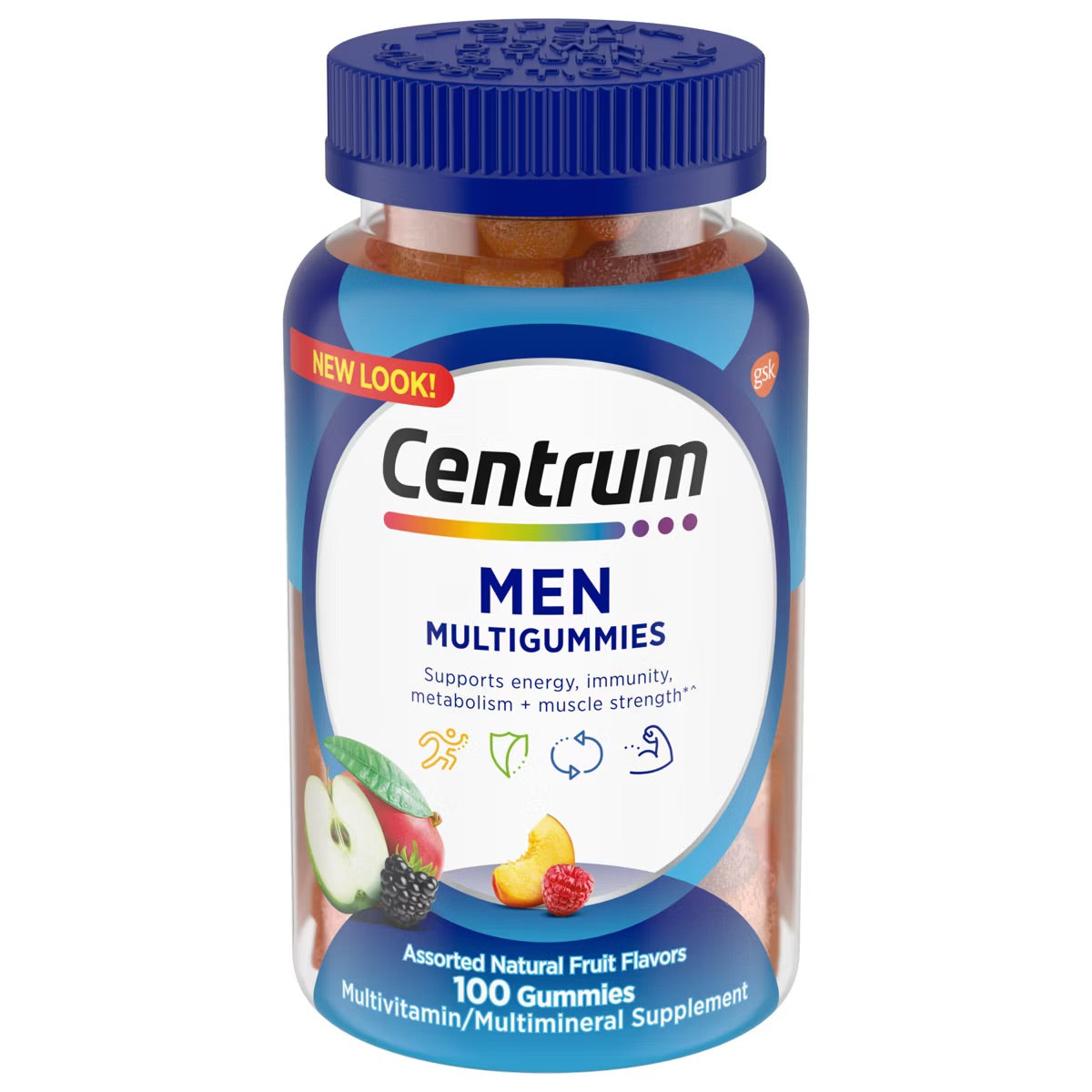 Centrum Multivitamin - Men Multigummies Assorted Natural Fruit Flavor 100 Gummies